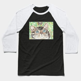 Bengal kitten and the butterfly watercolor painting Baseball T-Shirt